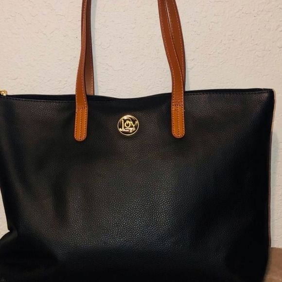 100% LEATHER Tote & Matching Satchel - Picture 8 of 11